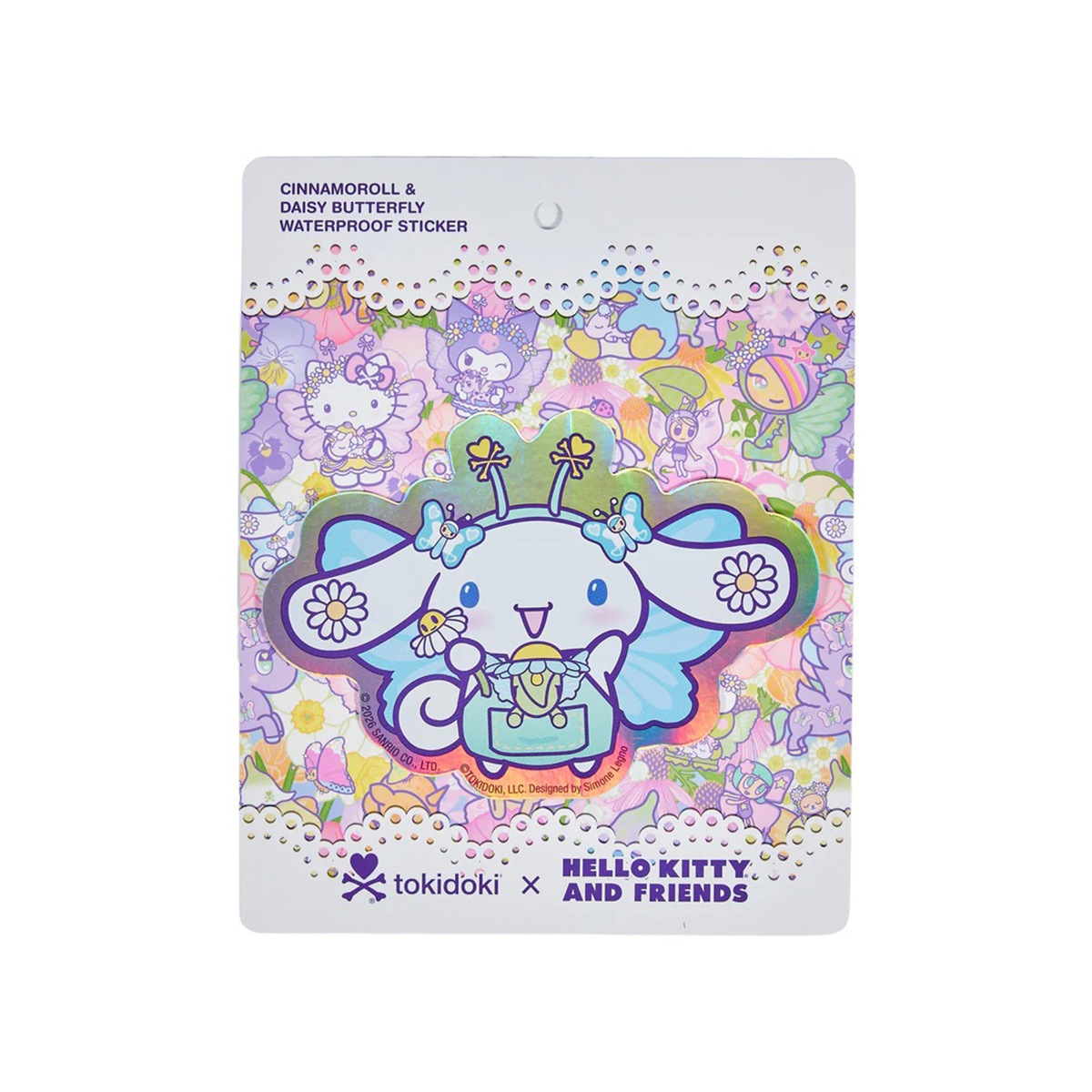Cinnamoroll x Tokidoki Large Sticker (Butterfly Garden) Stationery TOKIDOKI