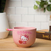 Hello Kitty Ceramic Ramen Bowl and Chopstick Set (Strawberry Milk) Home Goods Silver Buffalo LLC   