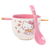 Hello Kitty Ceramic Ramen Bowl and Chopsticks/Spoon Set (Apples and Cinnamon) Home Goods Silver Buffalo LLC