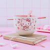 Hello Kitty Ceramic Ramen Bowl and Chopsticks/Spoon Set (Apples and Cinnamon) Home Goods Silver Buffalo LLC