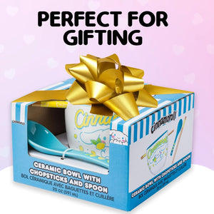 Cinnamoroll Ceramic Ramen Bowl and Chopstick & Spoon Set (Lemons) Home Goods Silver Buffalo