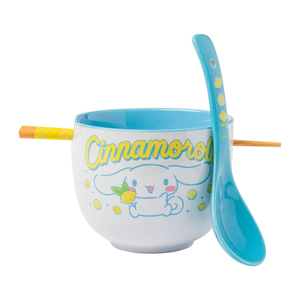 Cinnamoroll Ceramic Ramen Bowl and Chopstick & Spoon Set (Lemons) Home Goods Silver Buffalo