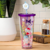 Hello Kitty and Friends 24oz Floral Travel Tumbler Home Goods Silver Buffalo