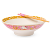 Hello Kitty Ceramic Noodle Bowl and Chopstick Set (Golden Flowers) Home Goods Silver Buffalo