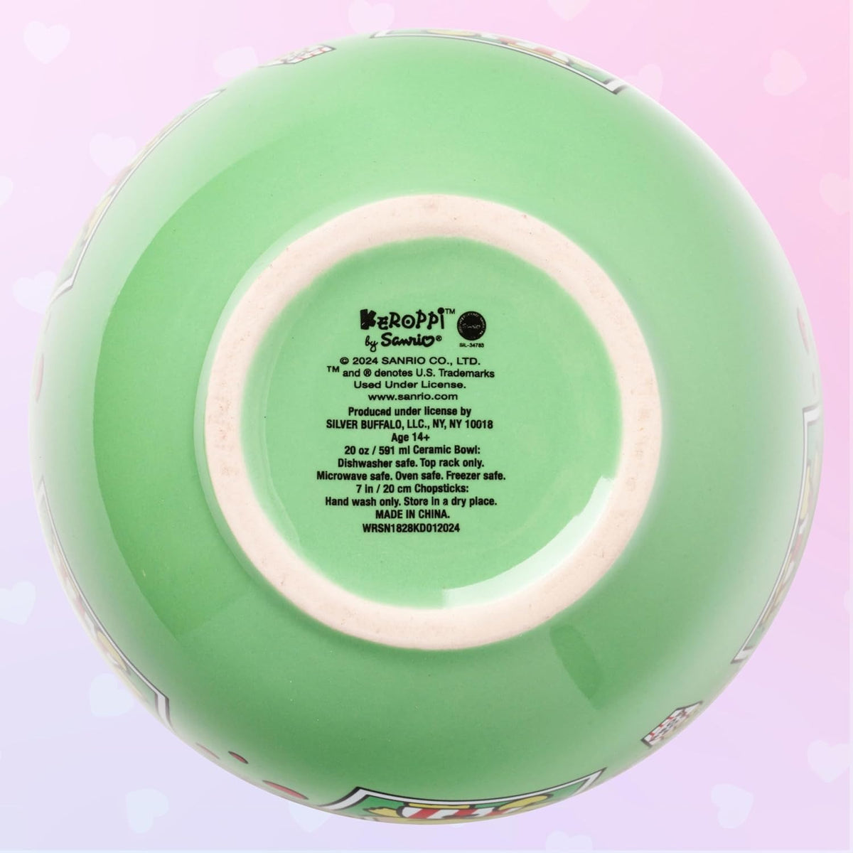 Keroppi Ceramic Ramen Bowl and Chopstick Set (Snap Shots) Home Goods Silver Buffalo