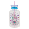 Hello Kitty 15oz Mini Milk Bottle Glass Tumbler Home Goods Silver Buffalo