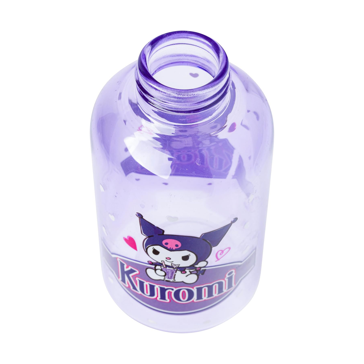 Kuromi 15oz Mini Milk Bottle Glass Tumbler Home Goods Silver Buffalo