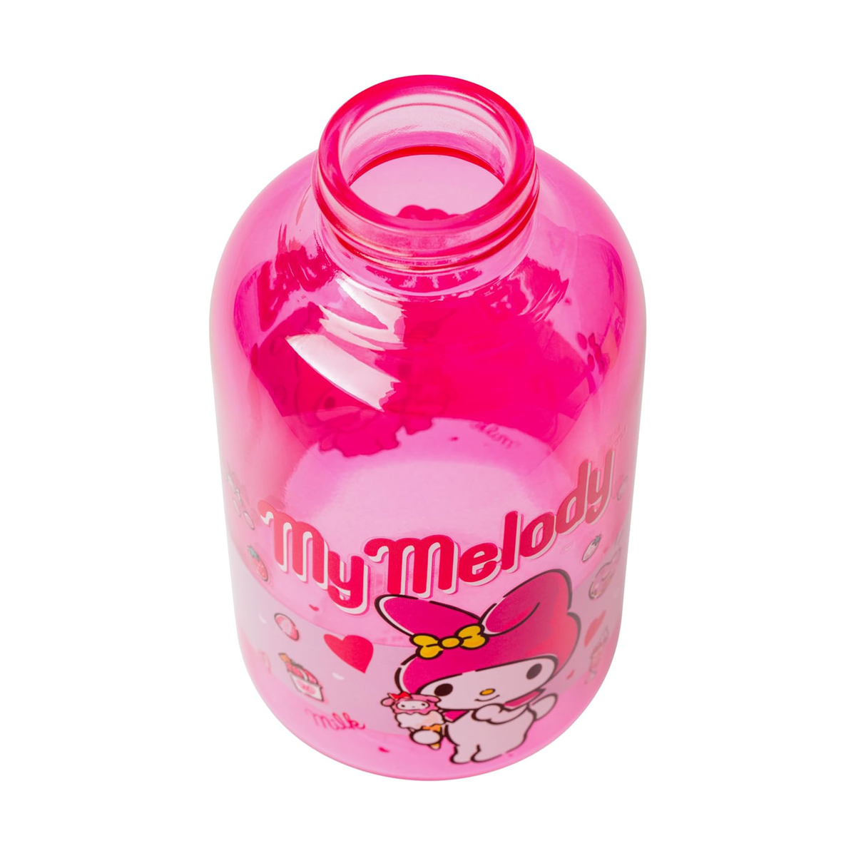 My Melody 15oz Mini Milk Bottle Glass Tumbler Home Goods Silver Buffalo