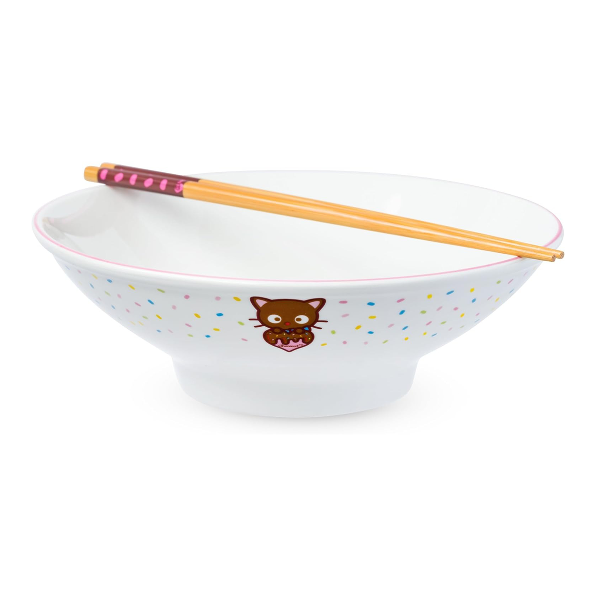 Chococat Ceramic Noodle Bowl and Chopstick Set (Sprinkles) Home Goods Silver Buffalo
