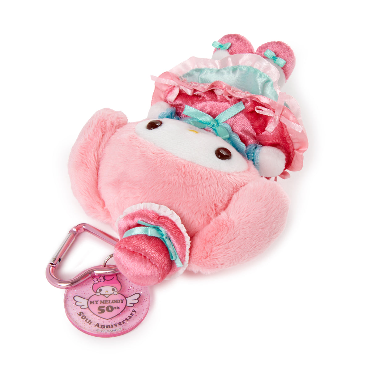 My Melody Pink Hat Plush Mascot Keychain (50th Anniv. Series)