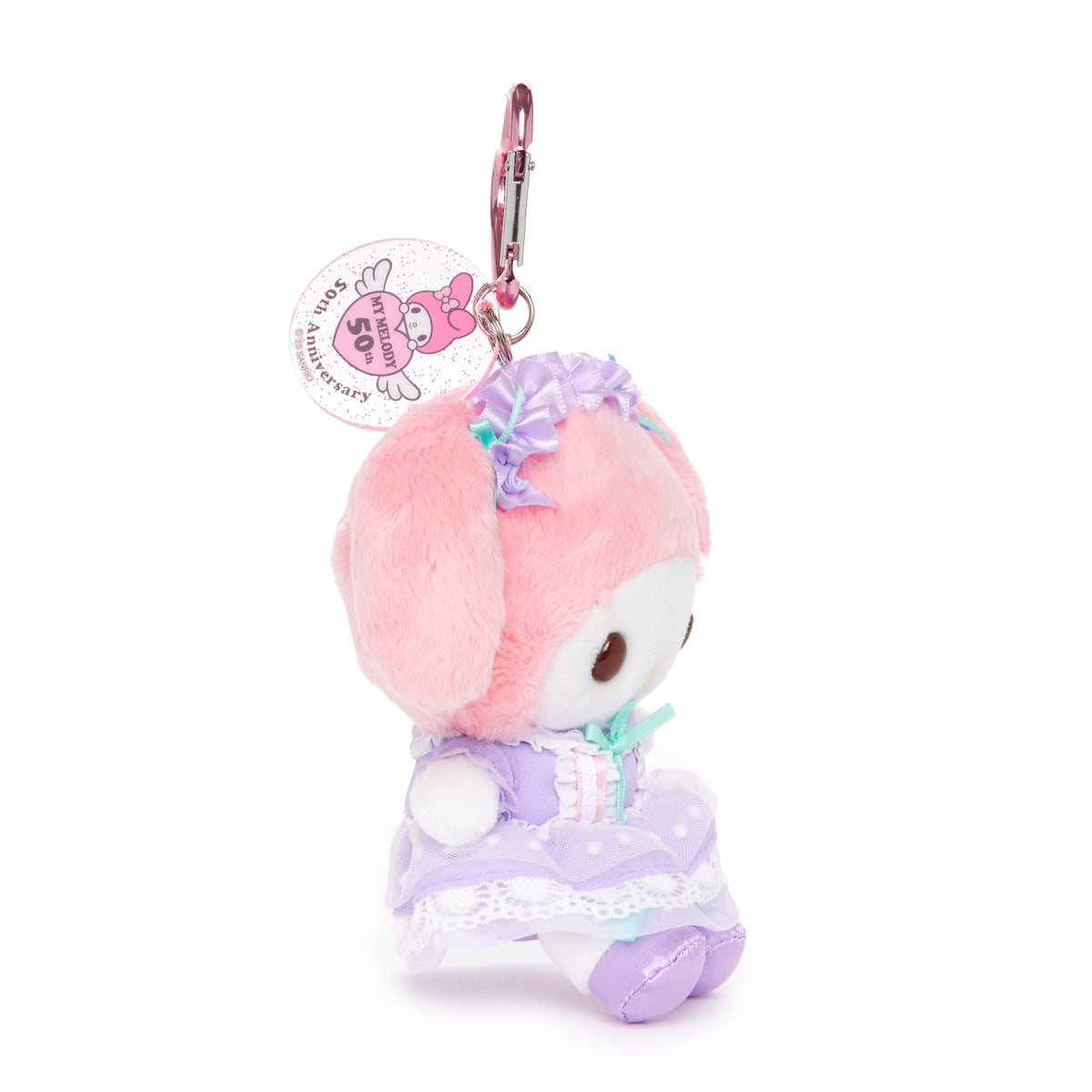 My Melody Pink Ruffle Plush Mascot Keychain (50th Anniv. Series) Accessory Global Original