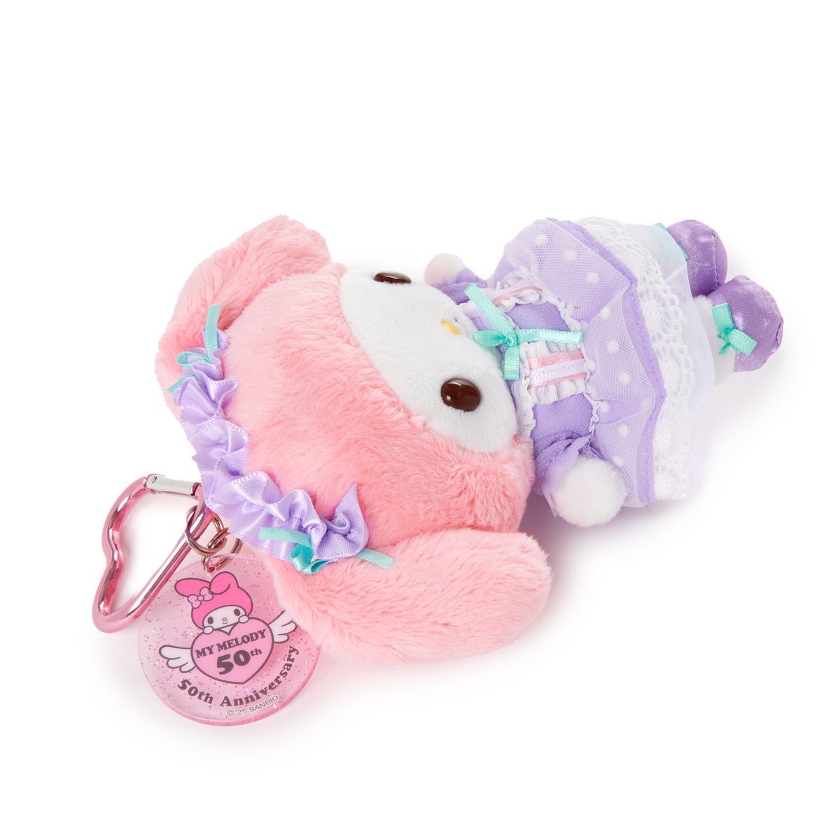 My Melody Pink Ruffle Plush Mascot Keychain (50th Anniv. Series) Accessory Global Original