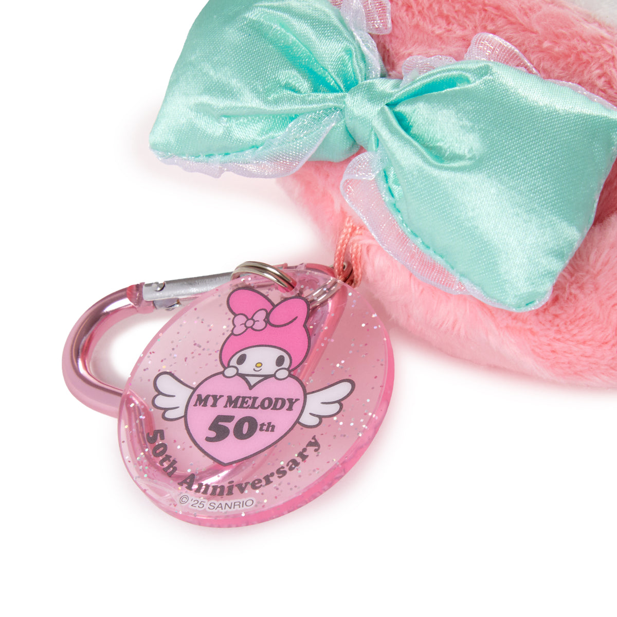 My Melody Pink Bow Plush Mascot Keychain (50th Anniv. Series) Accessory Global Original