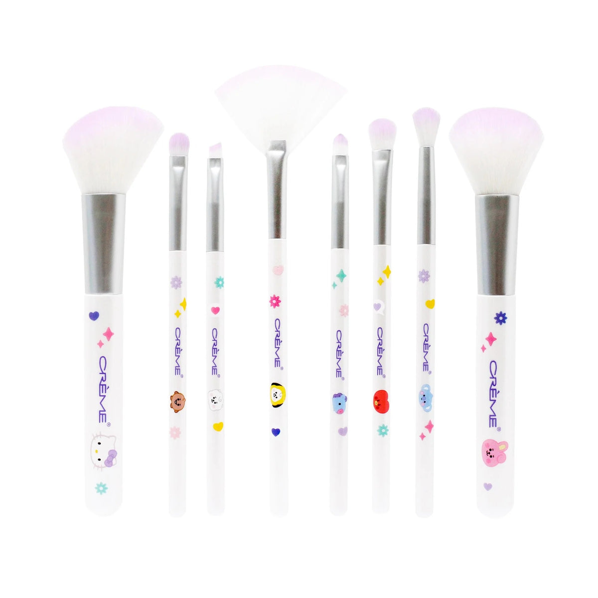 Hello Kitty &amp; BT21 Dreamy Essentials Makeup Brush Collection (Set of 8) Beauty The Crème Shop   