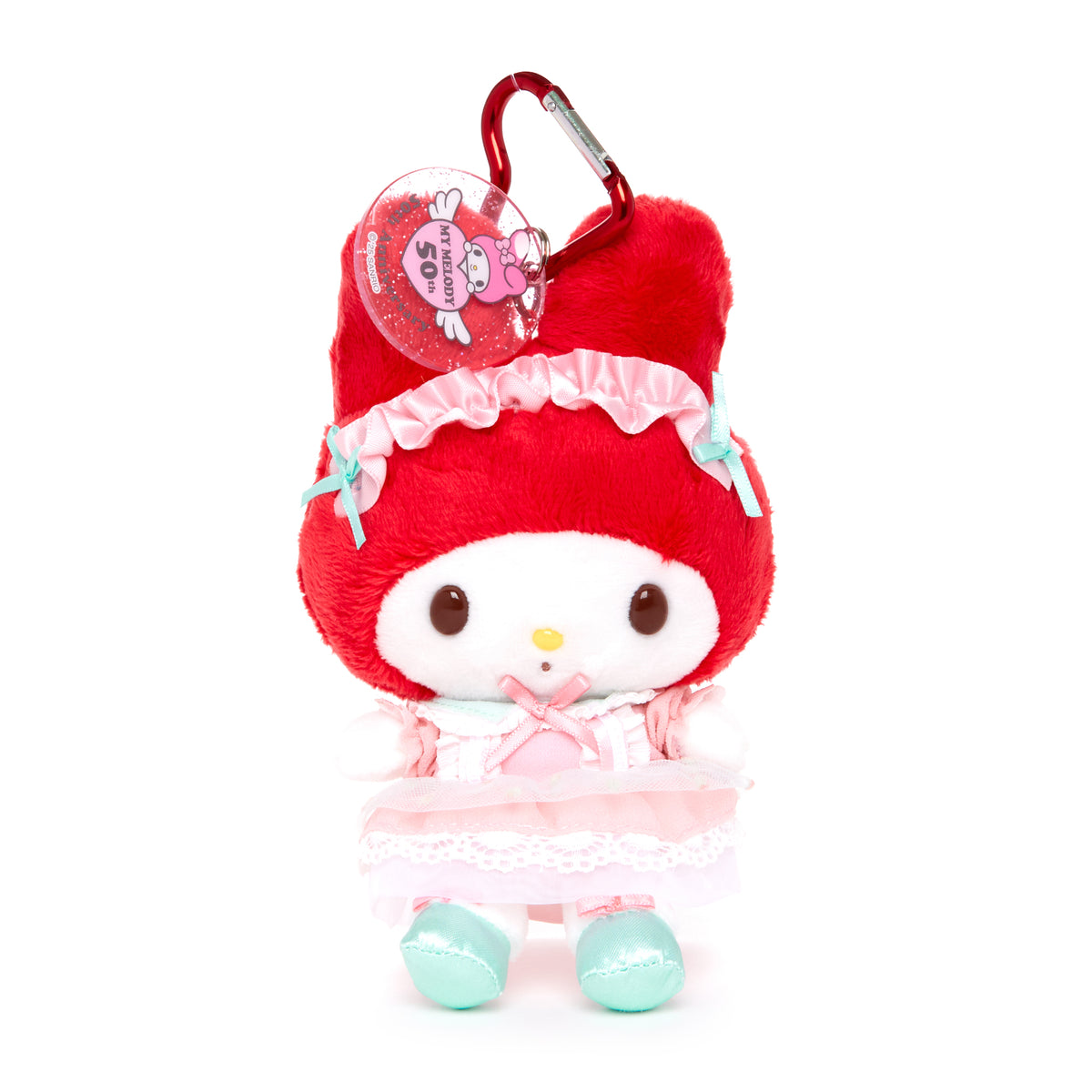 My Melody Red Ruffle Plush Mascot Keychain (50th Anniv. Series)