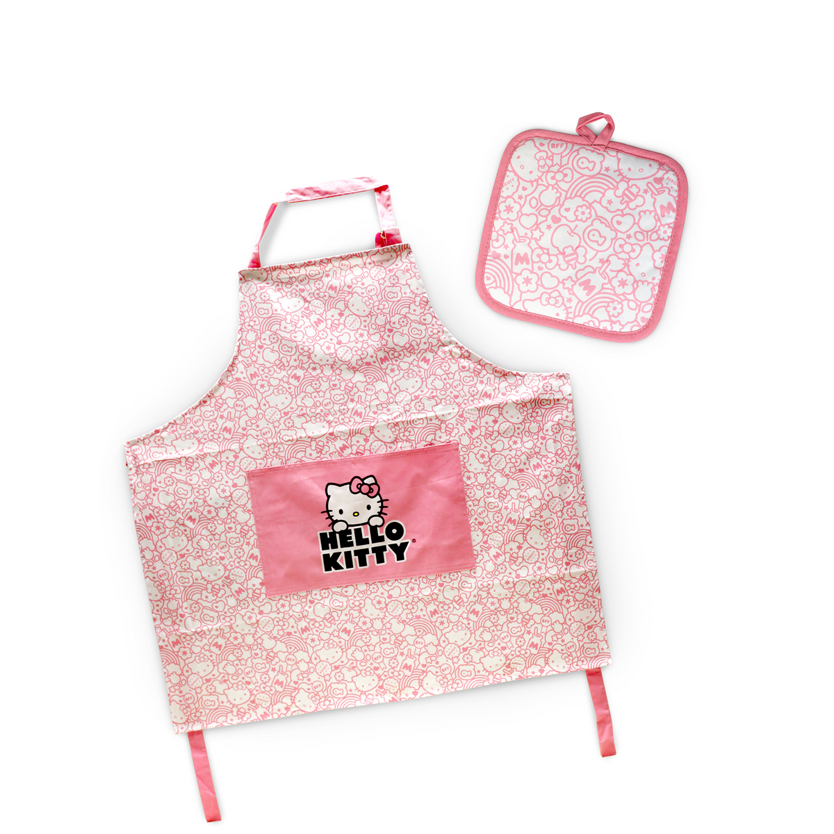 Hello Kitty Adult Apron and Potholder Set Home Goods Handstand Kitchen   