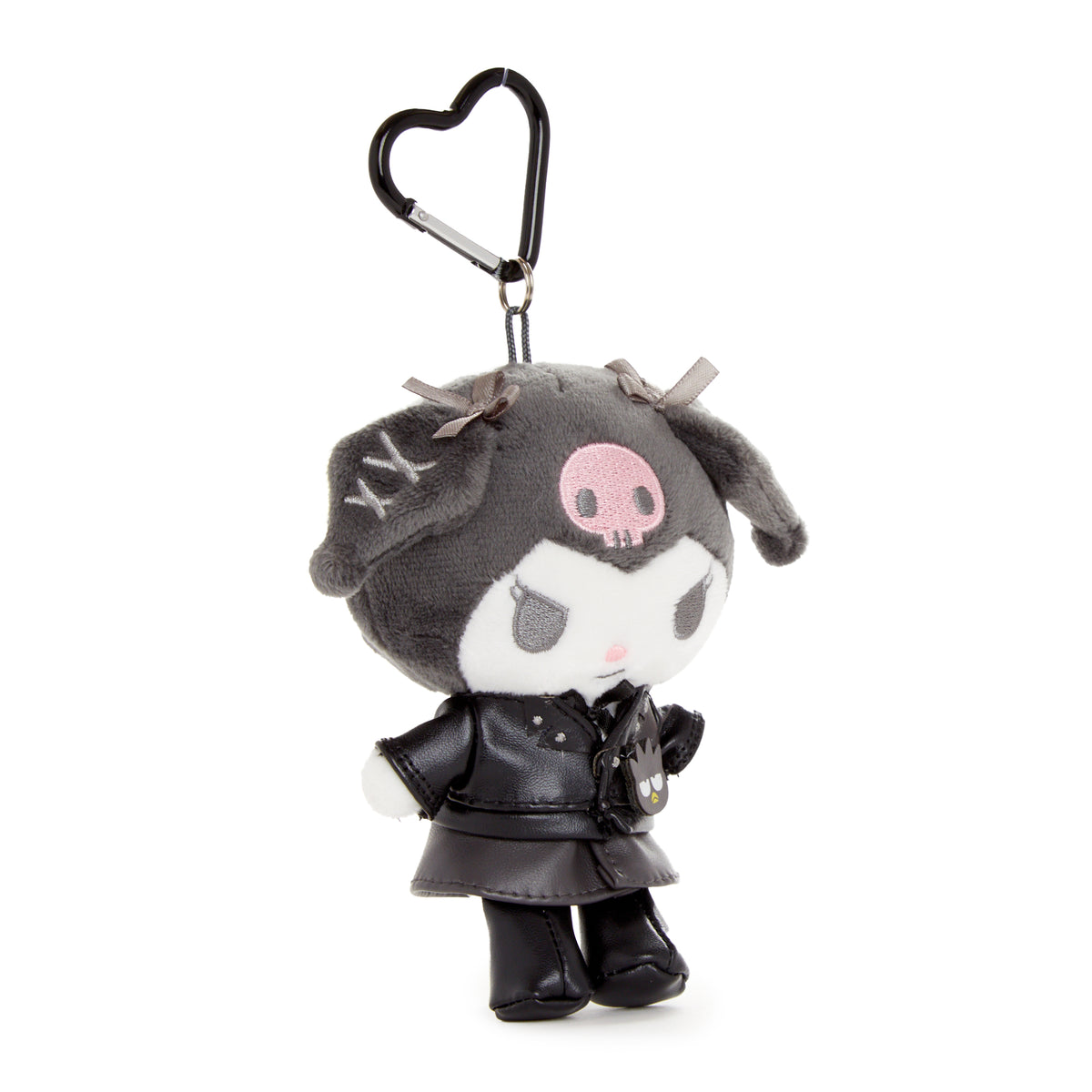 Kuromi Plush Mascot Keychain (Sanrio Friends Cosplay Series - Badtz-maru) Accessory Global Original