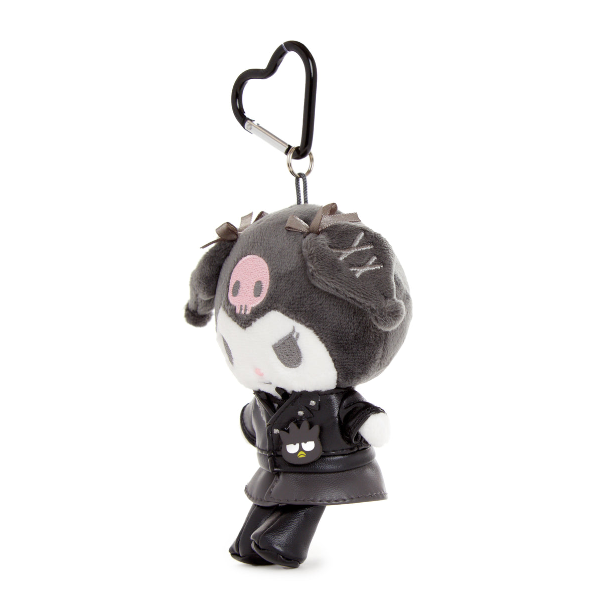 Kuromi Plush Mascot Keychain (Sanrio Friends Cosplay Series - Badtz-maru) Accessory Global Original