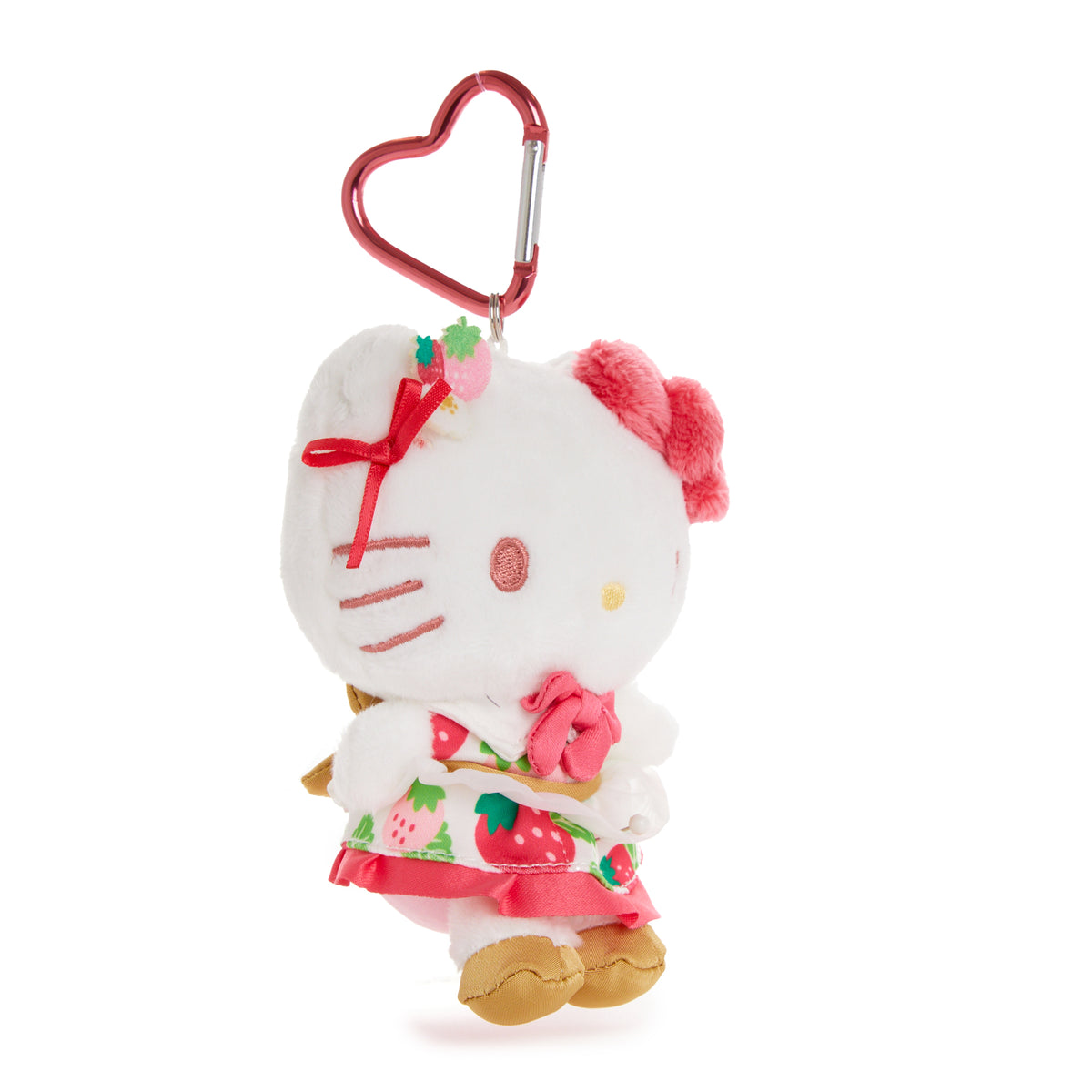 Hello Kitty Plush Mascot Keychain (Strawberry News 50th Anniversary) Accessory Global Original