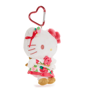 Hello Kitty Plush Mascot Keychain (Strawberry News 50th Anniversary) Accessory Global Original