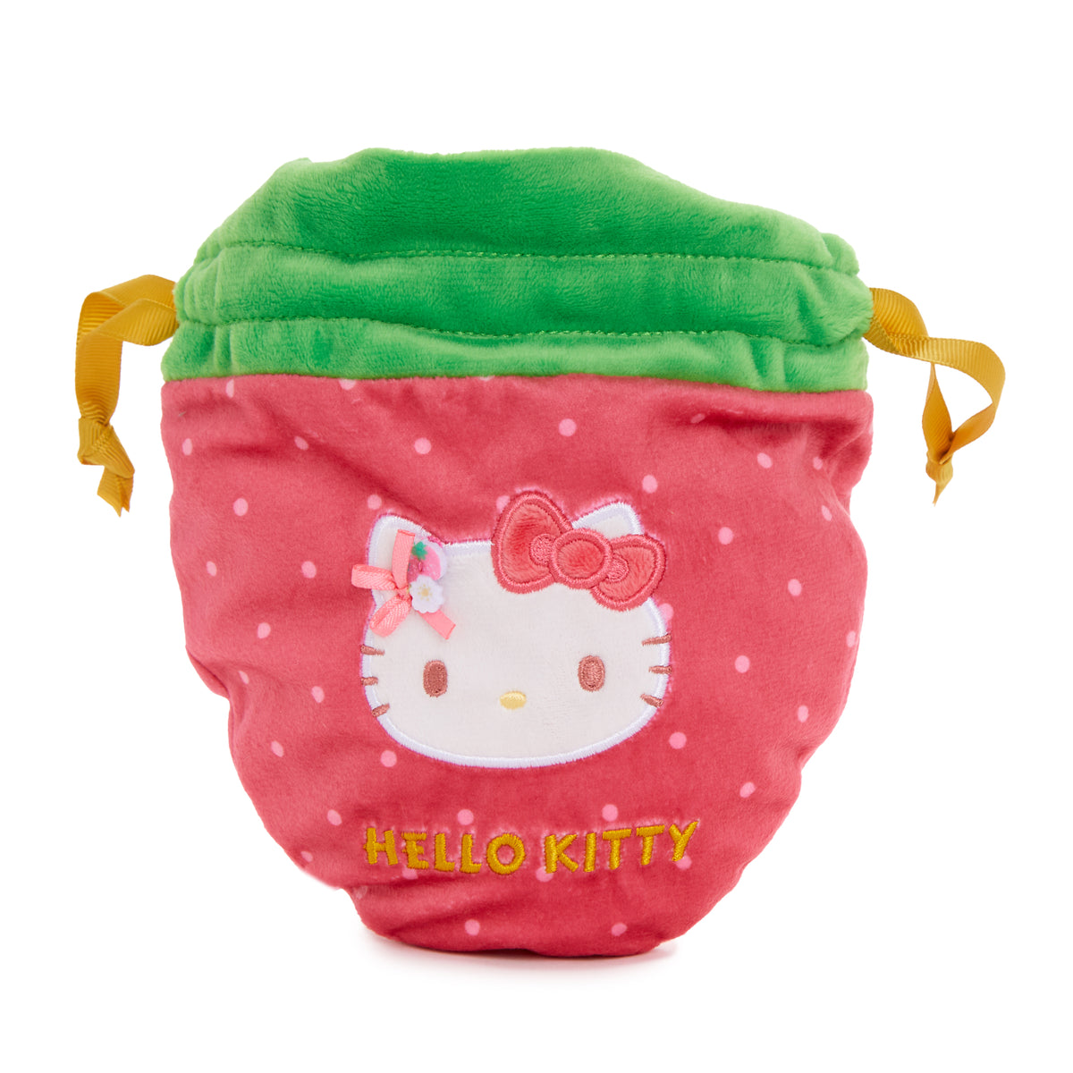 Hello Kitty Drawstring Pouch (Strawberry News 50th Anniversary) Bags Global Original