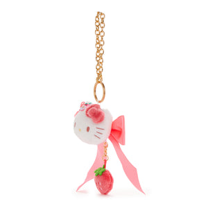 Hello Kitty Plush Bag Charm (Strawberry News 50th Anniversary) Accessory Global Original