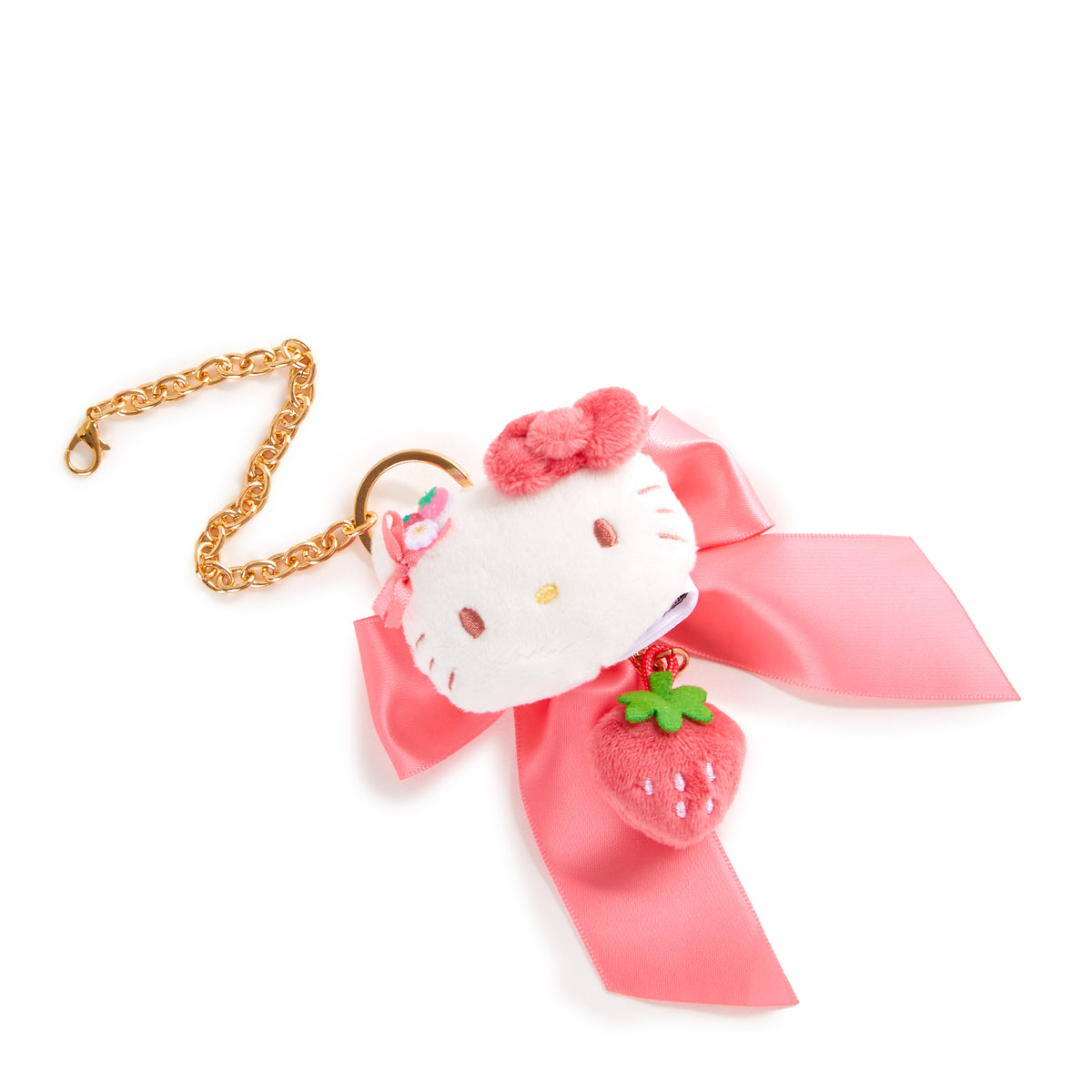 Hello Kitty Plush Bag Charm (Strawberry News 50th Anniversary) Accessory Global Original