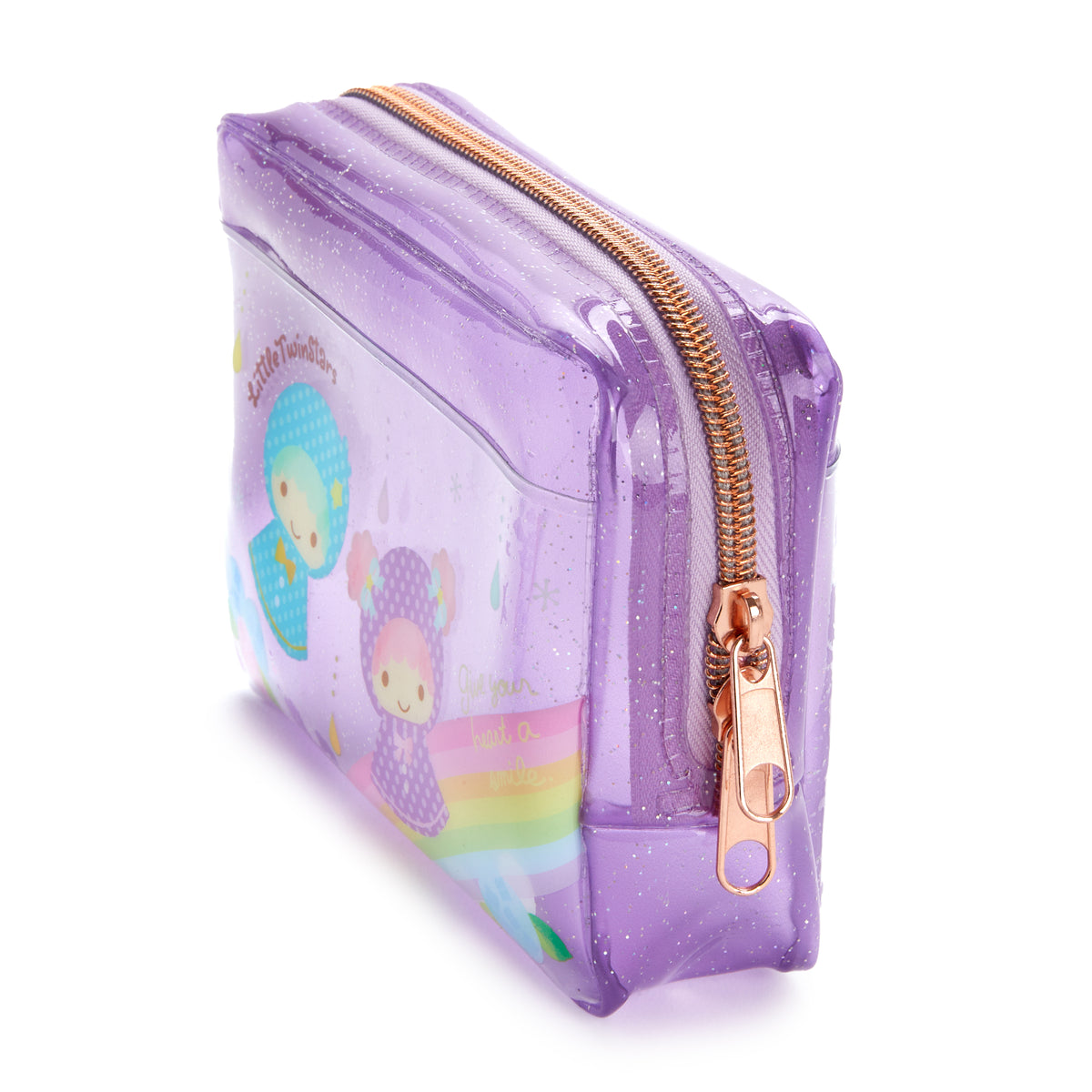 LittleTwinStars Glitter Zipper Pouch (Rainy Days Series) Bags Global Original   