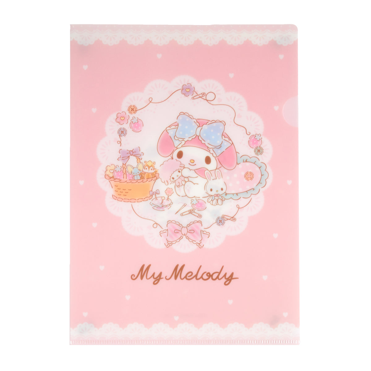 My Melody File Folder Set (Stitch and Lace Series) Stationery Global Original   