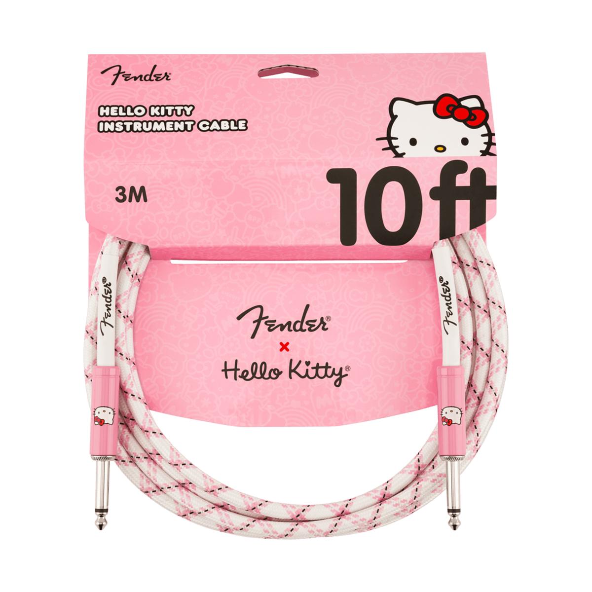 Hello Kitty x Fender White/Pink Woven Cable Home FENDER