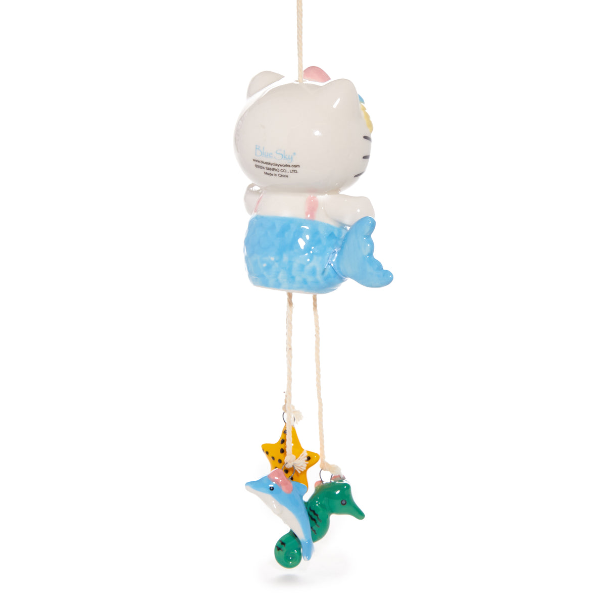 Hello Kitty Mermaid Wind Chime Home Goods Blue Sky Clayworks