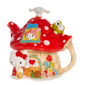 Hello Kitty and Friends Ceramic Mushroom Teapot Home Goods Blue Sky Clayworks