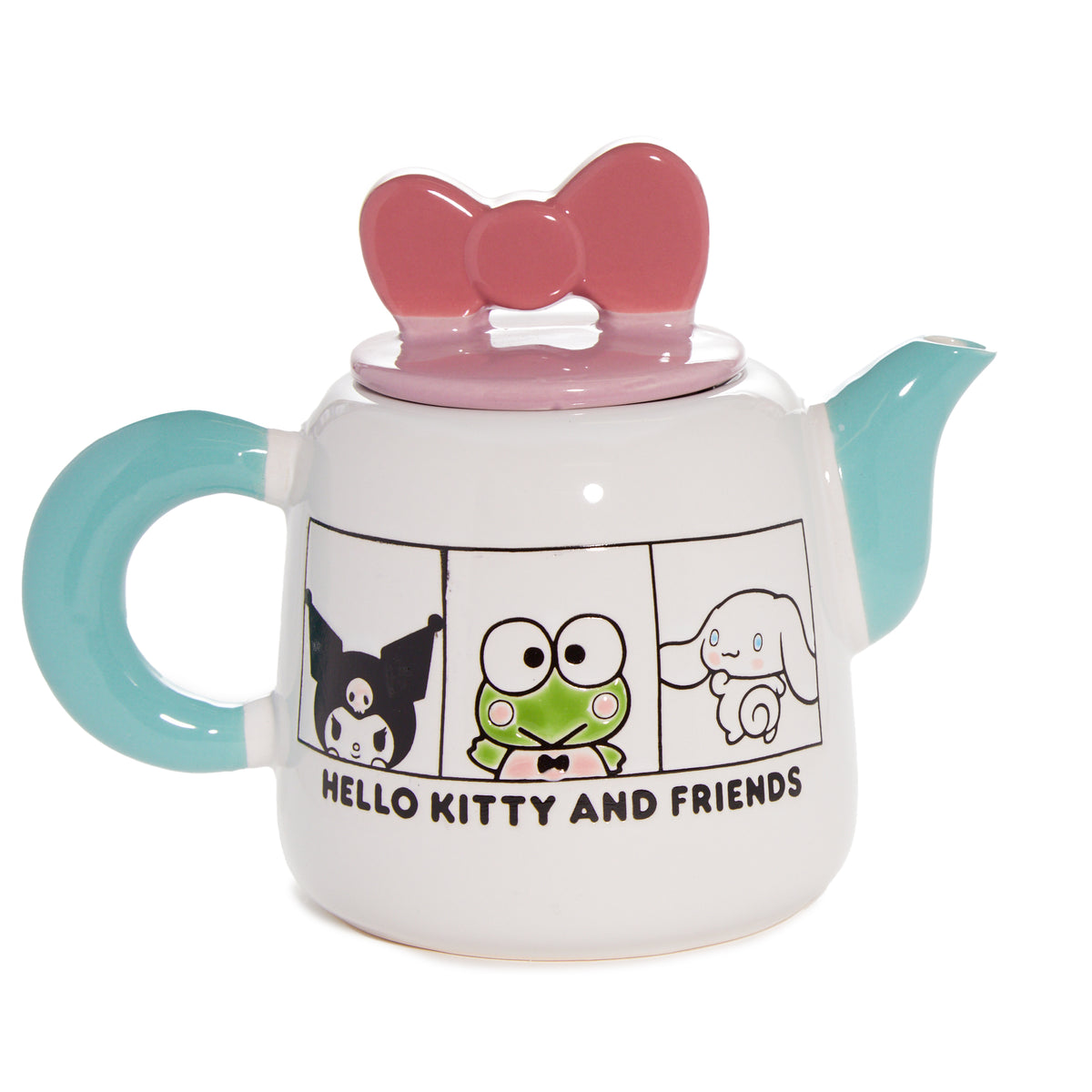 Hello Kitty and Friends Ceramic Grid Teapot Home Goods Blue Sky Clayworks