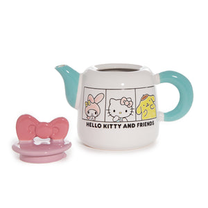 Hello Kitty and Friends Ceramic Grid Teapot Home Goods Blue Sky Clayworks