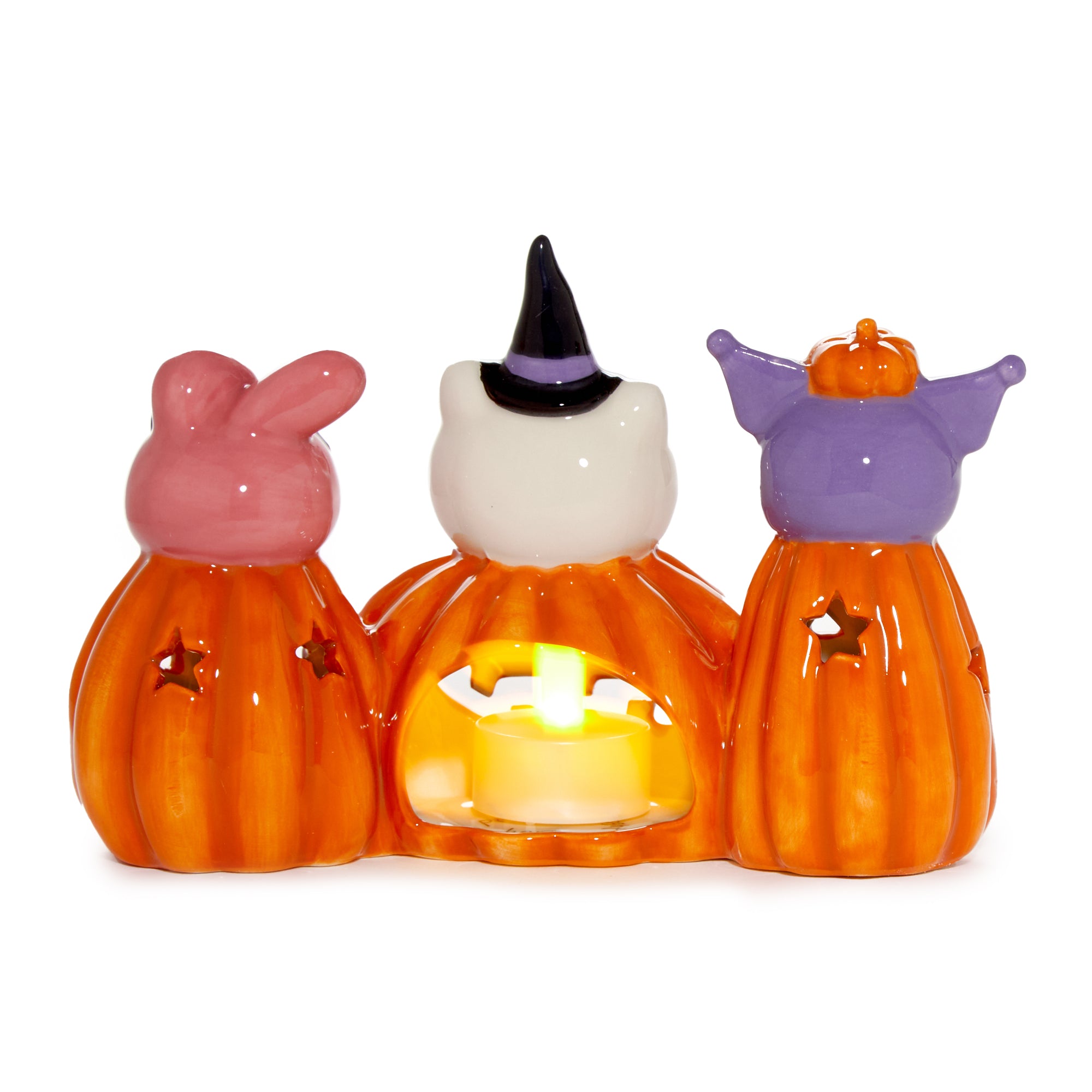 Hello Kitty and Friends Costume Pumpkin Ceramic Candle House Home Goods Blue Sky Clayworks
