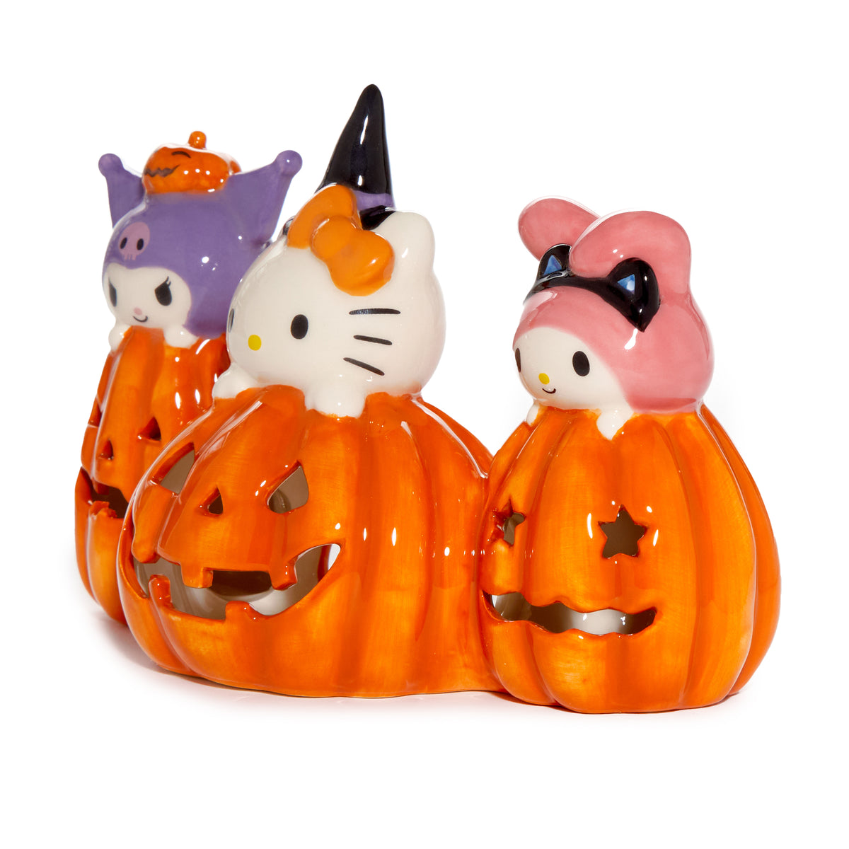 Hello Kitty and Friends Costume Pumpkin Ceramic Candle House Home Goods Blue Sky Clayworks