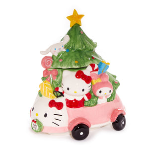 Hello Kitty and Friends Holiday Ceramic Joy Ride Cookie Jar Home Goods Blue Sky Clayworks