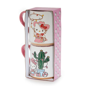 Hello Kitty Western Holiday Ceramic Mug Gift Set (Set of 2) Home Goods Blue Sky Clayworks