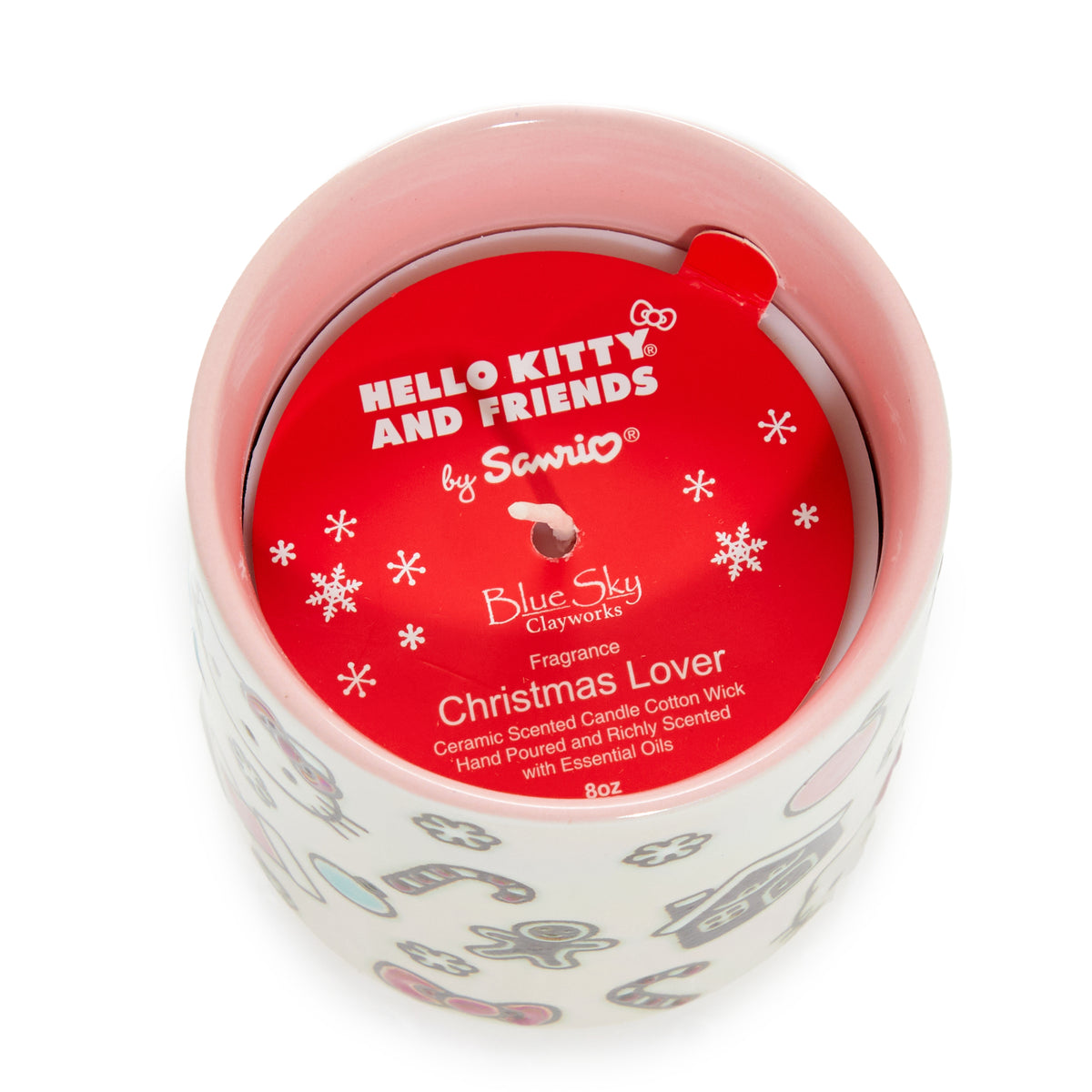 Hello Kitty Holiday Cheer Ceramic Candle Home Goods Blue Sky Clayworks