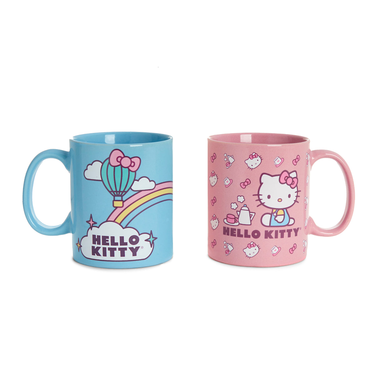 Uncanny Brands Pink Hello Kitty Single Cup Coffee Maker Gift Set with 2-Coffee Mugs
