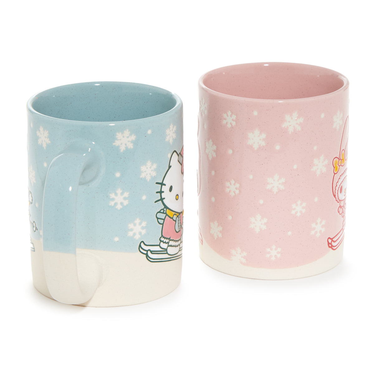 Hello Kitty & My Melody Holiday Ski Ceramic Mug Gift Set (Set of 2) Home Goods Blue Sky Clayworks