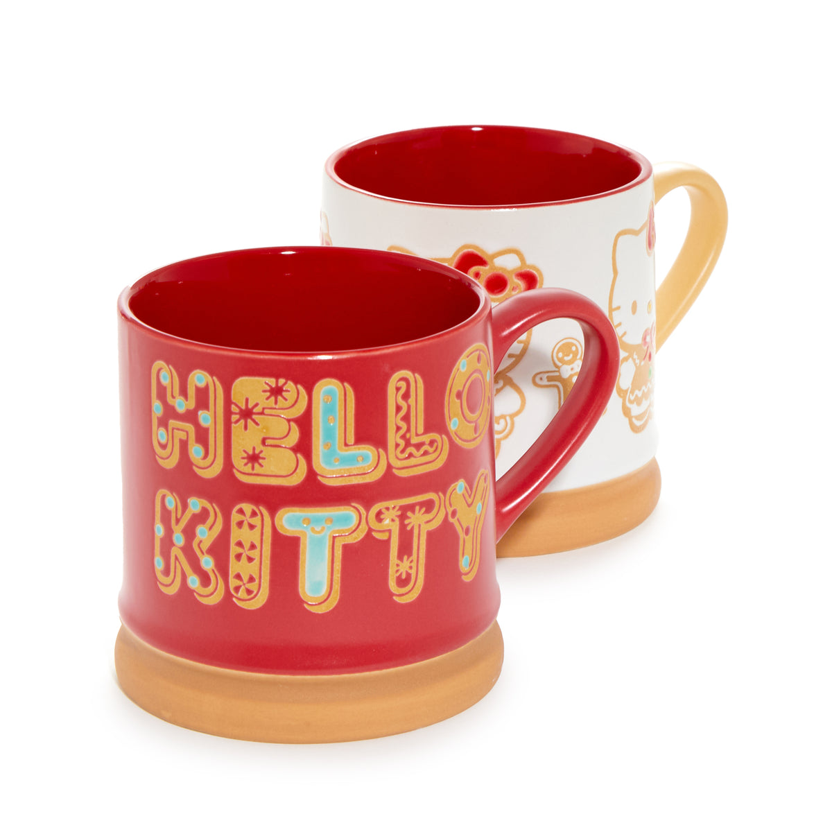 Hello Kitty Gingerbread Holiday Ceramic Mug Gift Set (Set of 2) Home Goods Blue Sky Clayworks