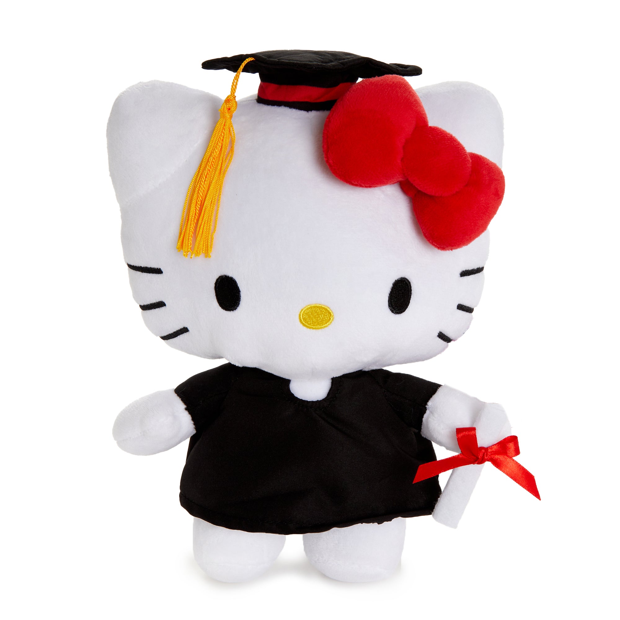 Hello Kitty 10" Black Cap and Gown Graduation Plush Plush FIESTA   