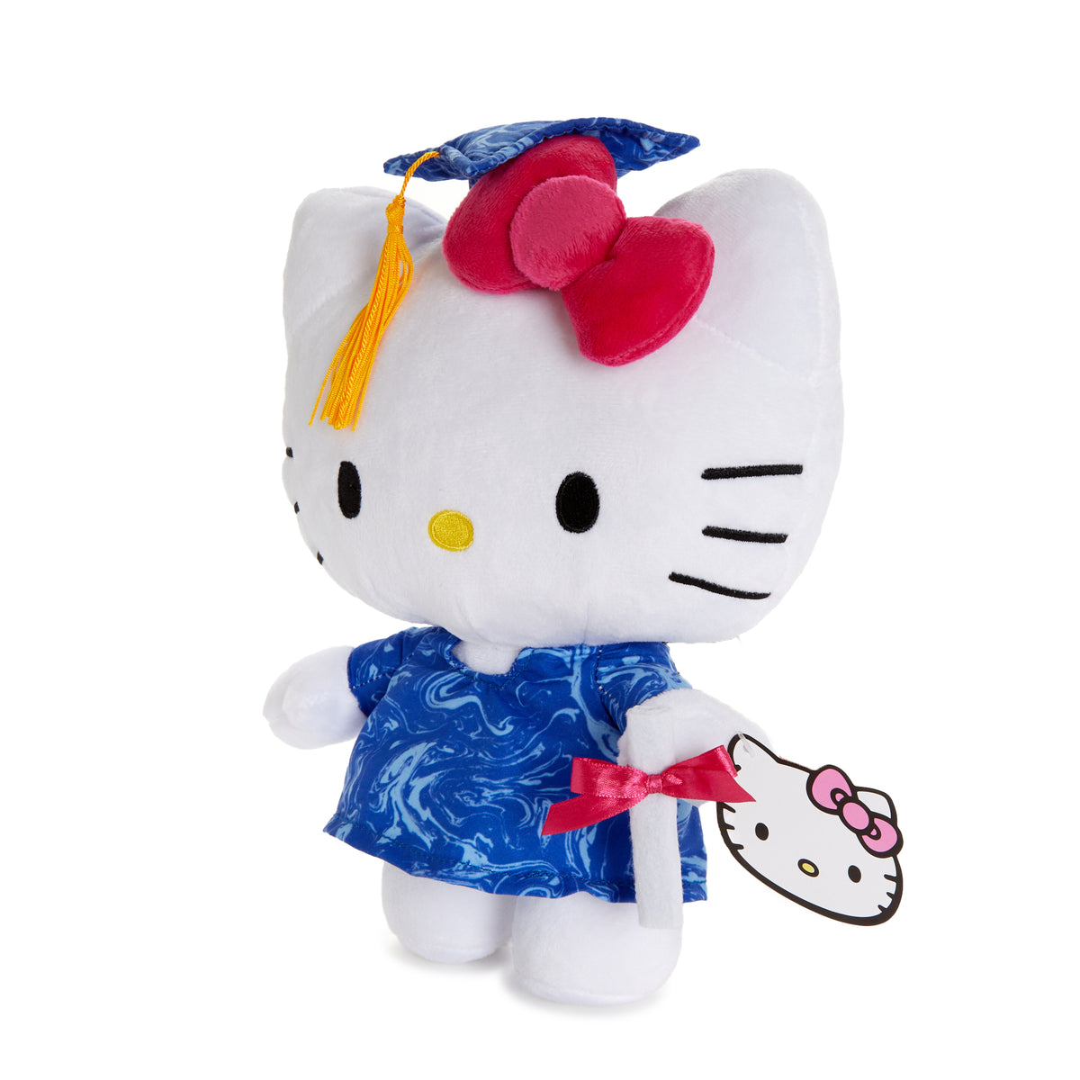 Hello Kitty 10&quot; Blue Cap and Gown Graduation Plush Plush FIESTA   