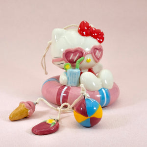 Hello Kitty Beach Fun Ceramic Wind Chime Home Goods Blue Sky