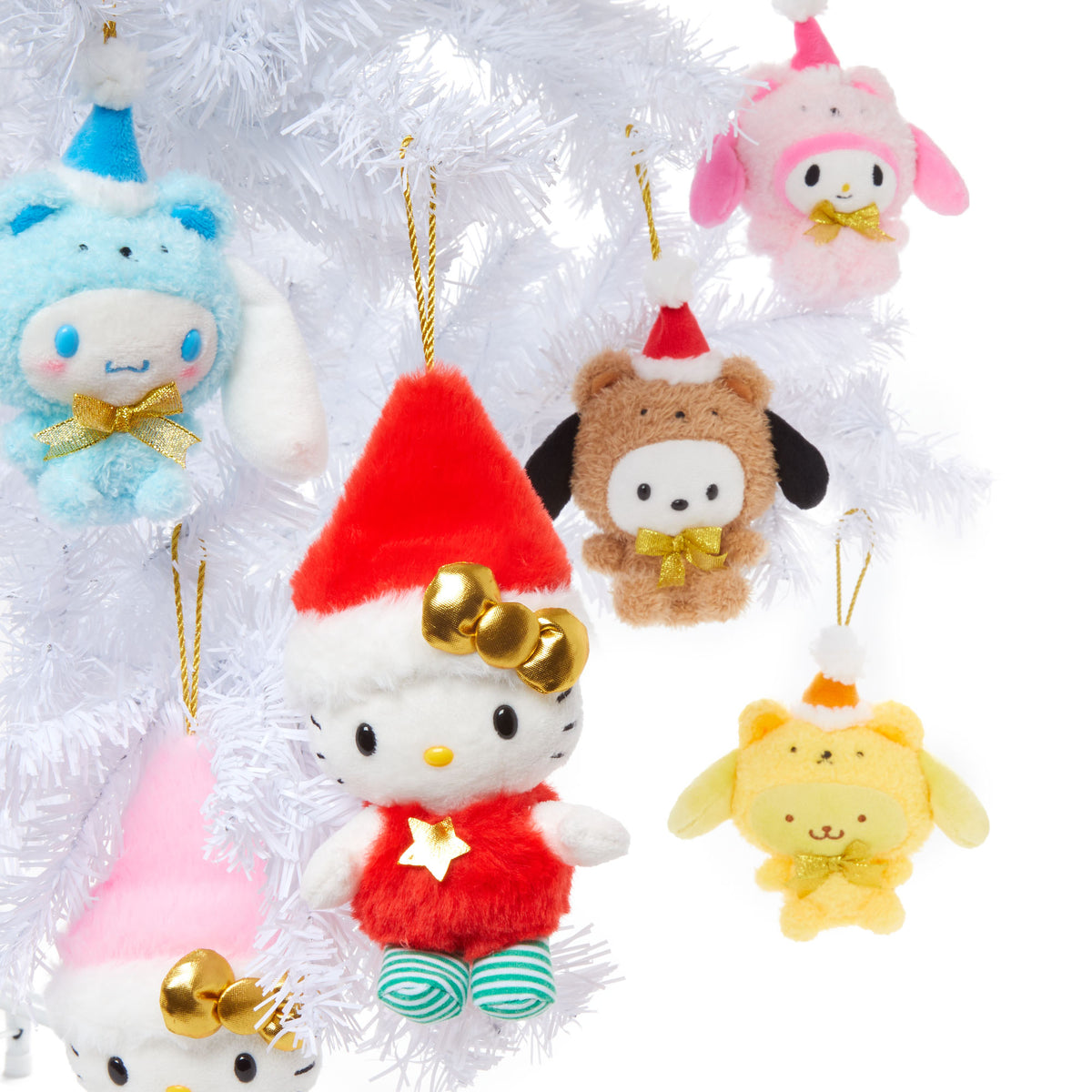 Hello Kitty Santa&#39;s Helper Plush Ornament (Red) Seasonal NAKAJIMA CORPORATION   