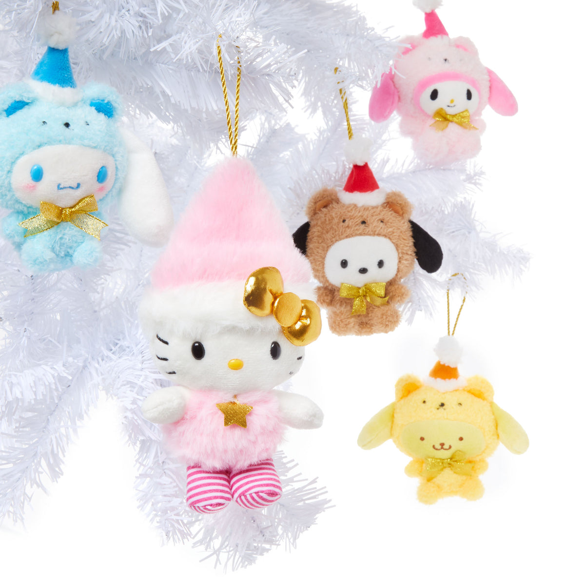 Hello Kitty Santa&#39;s Helper Plush Ornament (Pink) Seasonal NAKAJIMA CORPORATION   