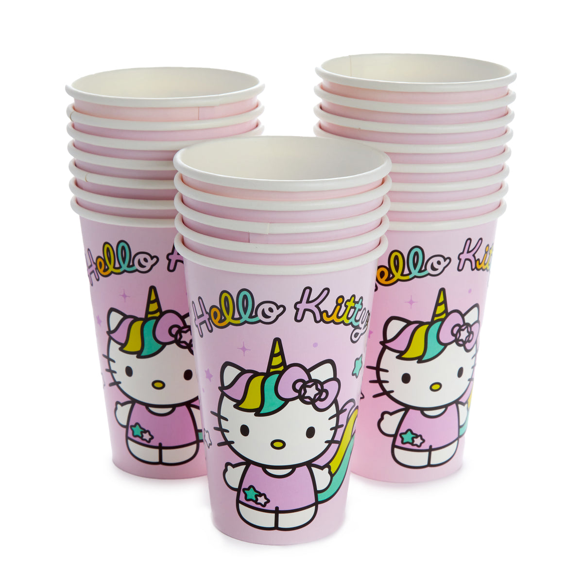 Hello Kitty Unicorn Rainbow 60-pc Party Pack Seasonal Silver Buffalo LLC   