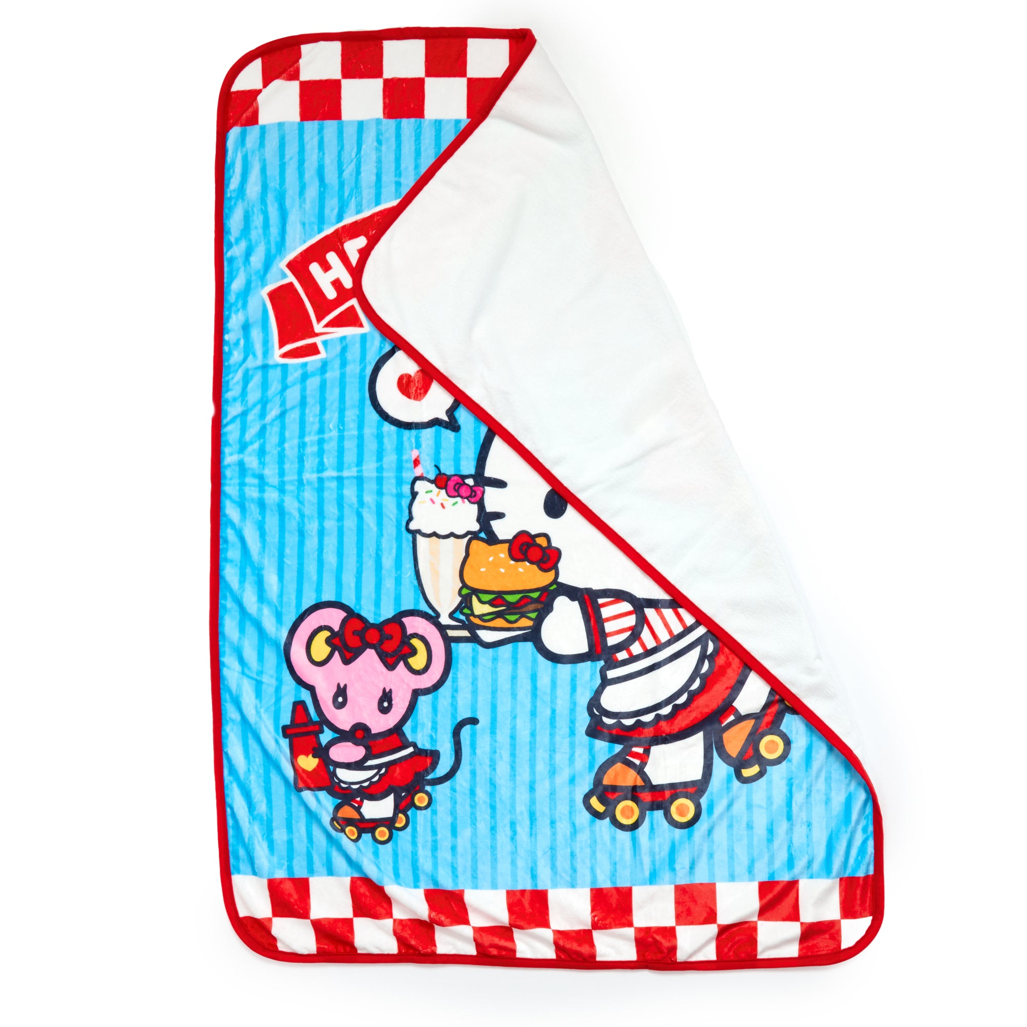 Hello Kitty Throw Blanket (Classic Carhop Series) Home Goods NAKAJIMA CORPORATION