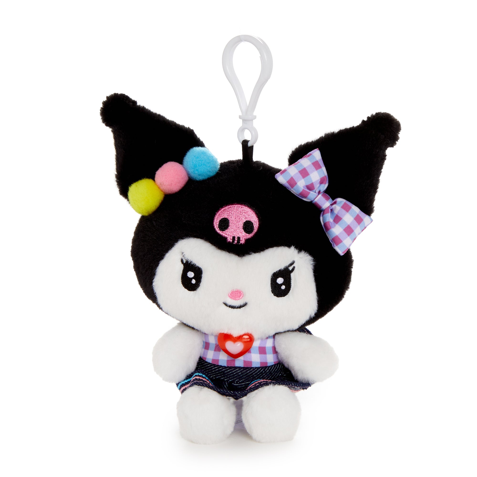 Kuromi Mascot Clip (Retro Denim Series) Accessory NAKAJIMA CORPORATION